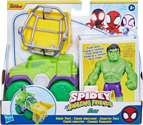 Figurka z pojazdem Marvel Spidey i super-kumple, Hulk Truck (F6776/F7457)