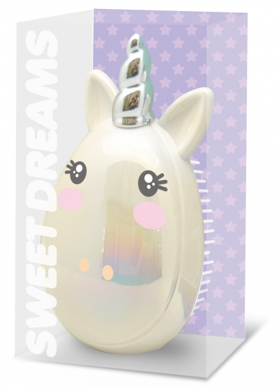 <img src='https://webimage.pl/pics/785/2/d8435507842785.jpg' style='height:440px' /> Szczotka do włosów Sweet Dreams Jednorożec KL10871