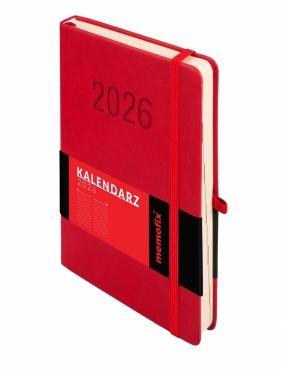 Kalendarz 2026 Memofix A5 DNS - Czerwony