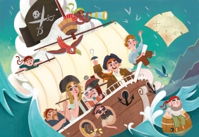 Puzzle SuperColor 104: The Pirates (27278)