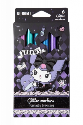 Coolpack, Flamastry brokatowe - Kuromi, 6 kolorów (13785PTR)