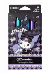Coolpack, Flamastry brokatowe - Kuromi, 6 kolorów (13785PTR)