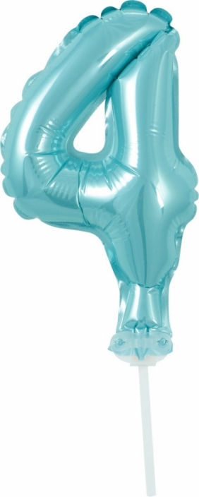 Balon foliowy Godan błękitny 13 cm cyfra 4 (BC-5BL4)