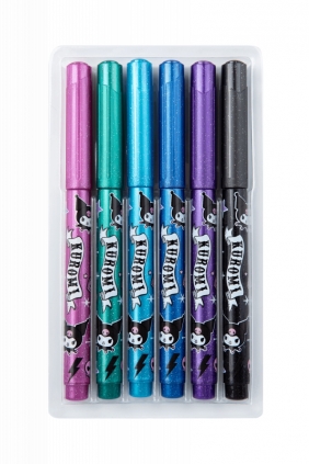 Coolpack, Flamastry brokatowe - Kuromi, 6 kolorów (13785PTR)