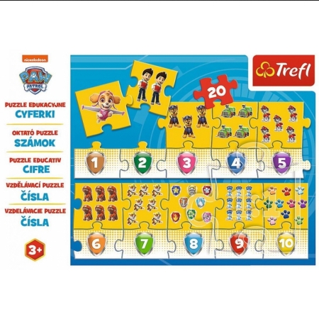 Puzzle 20 Edukacyjne Cyferki Psi Patrol TREFL