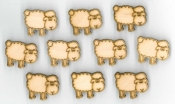 Naklejki drewniane owce