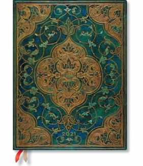 Kalendarz książkowy ultra 2021 12M Turquoise