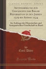 Aktensammlung zur Geschichte der Basler Reformation in den Jahren 1519 bis D?rr Emil