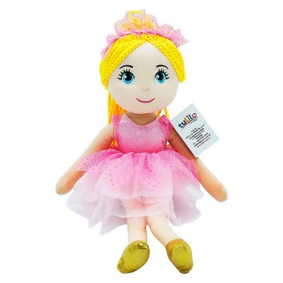 Lalka Daria 40cm w różowej lub fioletowej sukience (5078)
