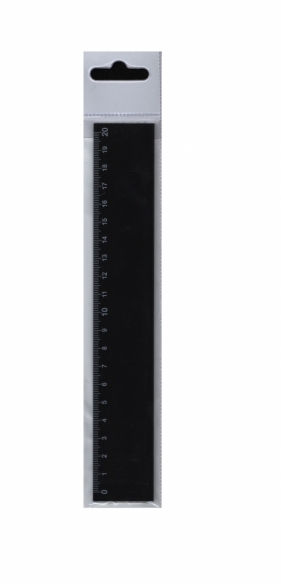 Linijka aluminiowa (reklamowa) 20 cm (30405) czarna