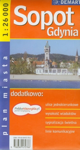 Gdynia Sopot plan miasta 1:26 000