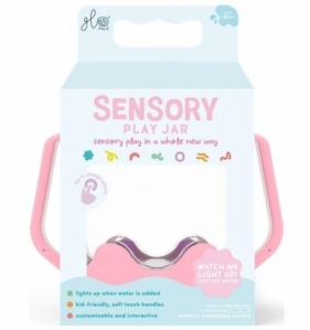 Słoik sensoryczny do napełnienia wodą różowy