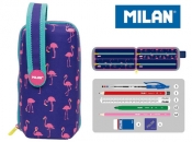 Multipiórnik MILAN owalny z 4 piórnikami FLAMING