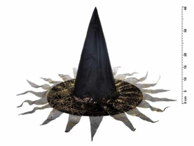 Kapelusz czarownicy M03 czarno-złoty 40x34cm