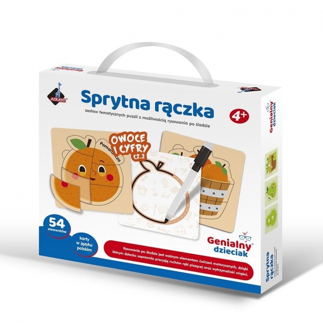 Sprytna rączka - owoce i cyfry 54el