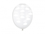 Balony Chmurki Crystal Clear 30cm 50szt