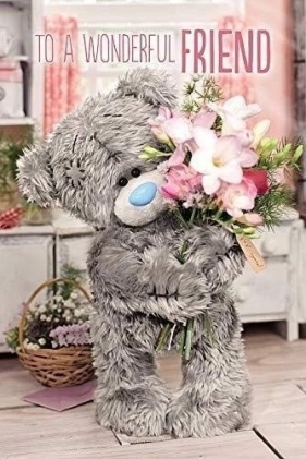 Kartka holograficzna 3D - To a wonderful friend