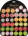 Magnesy owoce 3,5cm 36szt