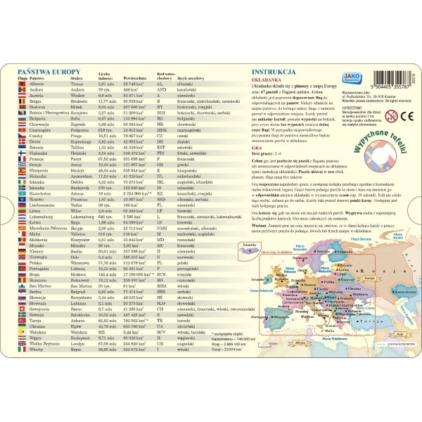 Flagi Europy. Układanka/gra