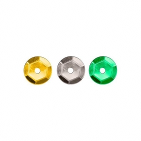 Cekiny okrągłe 8mm 3x5g - 3 kolory (414533)