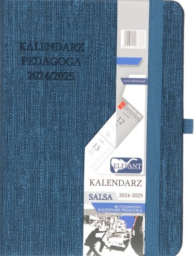 Kalendarz pedagoga 2024-2025 B6 tyg Salsa granat