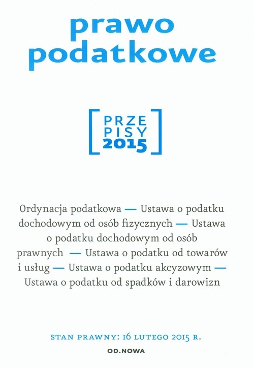 Prawo podatkowe 2015 Przepisy