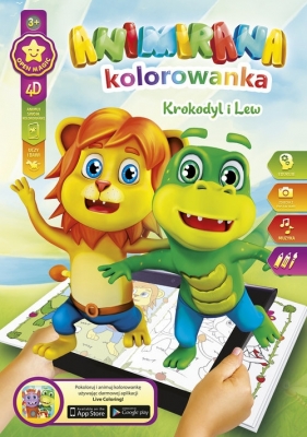 Kolorowanka A4/8 4D Lew I Krokodyl