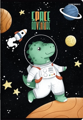 Zeszyt Top 2000 Space Adventure A5/16k linia podwójna kolorowa, 1 szt