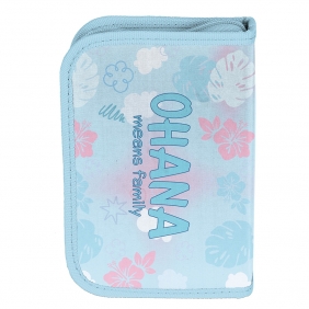 Piórnik jednokomorowy z wyposażeniem - Stitch & Angel Ohana