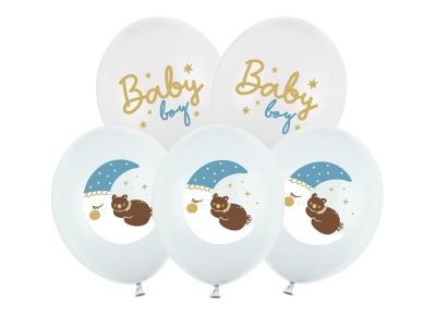 Balony Strong Pastel Baby boy 30cm 6szt mix