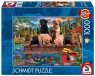 Puzzle PQ 1000 Psia rodzina nad jeziorem G3