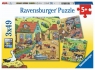 Ravensburger, Puzzle 3x49: Na farmie (05078)Wiek: 5+