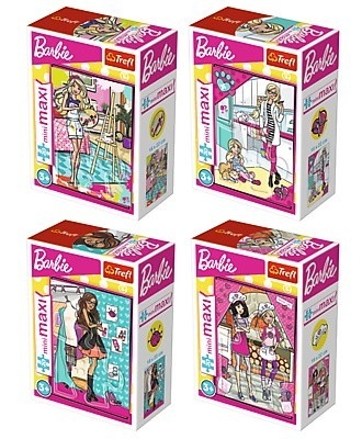 Puzzle 20 elementów Mini Maxi Barbie, Wymarzony zawód/24 sztuki (56016)