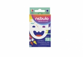 Kredki świecowe trójkątne Jumbo 12 kolorów NEBULO
