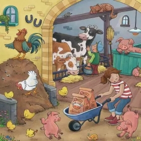 Ravensburger, Puzzle 3x49: Na farmie (05078)