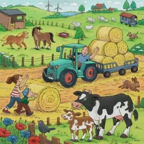 Ravensburger, Puzzle 3x49: Na farmie (05078)