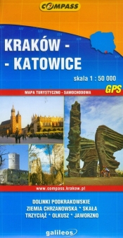 Kraków-Katowice mapa turystyczno-samochodowa - <br />