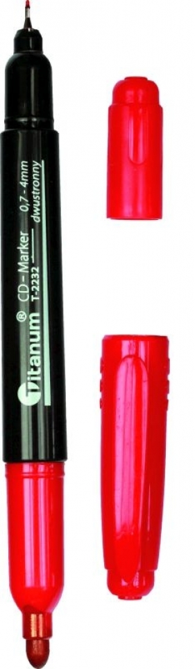 Marker CD 2-końcówki czerwony T-2232