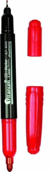 Marker CD 2-końcówki czerwony T-2232