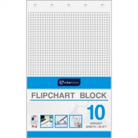 Blok do tablic flipchart Interdruk A1 10k. 80 g krata 1000 mm x 640 mm (FLI10#)