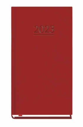 Kalendarz kieszonkowy, tygodniowy 2023 bordo