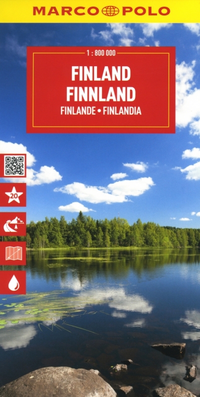 Finlandia. Mapa drogowa w skali 1:800 000