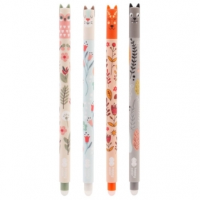 Długopis wymazywalny Happy Color Uszaki 0.5mm niebieski - Floral Art, 1 szt