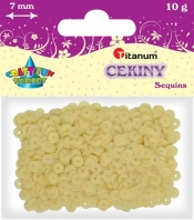 Cekiny okrągłe kremowe matowe 7mm 10g.CO7/1623)
