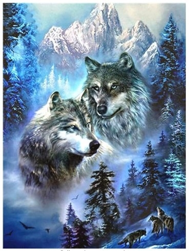 <img src='https://webimage.pl/pics/790/3/d5902444093790.jpg' style='height:440px' /> Diamentowa mozaika Wilki w górach NO-1009379