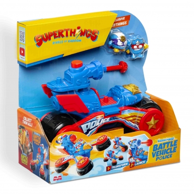 <img src='https://webimage.pl/pics/790/3/d8431618043790.jpg' style='height:440px' /> Superthings Battle Vehicles Police Pojazd +figurki