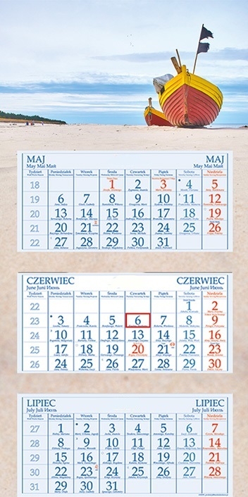 Kalendarz 2020 trójdzielny Łódź