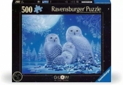 Ravensburger, Puzzle 500: Świecące w ciemności - Sowy (12000479)