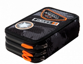 Coolpack - Jumper 3 - Piórnik potrójny z wyposażeniem - Black (Badges) (B67152)