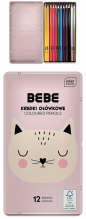 Kredki ołówkowe BB Girl,12 kolorów